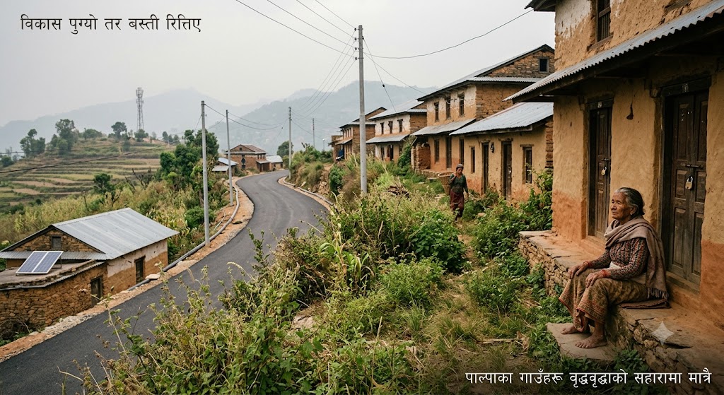 विकास पुग्यो तर बस्ती रित्तिए: पाल्पाका गाउँहरू वृद्धवृद्धाको सहारामा मात्रै