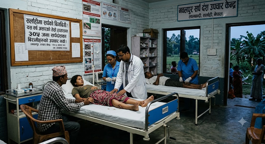 अत्यधिक गर्मी बढेसँगै सर्लाहीमा सर्पको बिगबिगी: असार तेस्रो हप्तासम्म ३०५ जनाको उपचार
