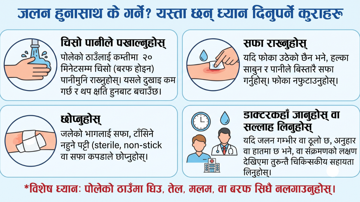जलन हुँदा छालाले सुरक्षा कवच गुमाउँछ, बिरामीलाई लगातार पानी खुवाउनु किन आवश्यक छ?