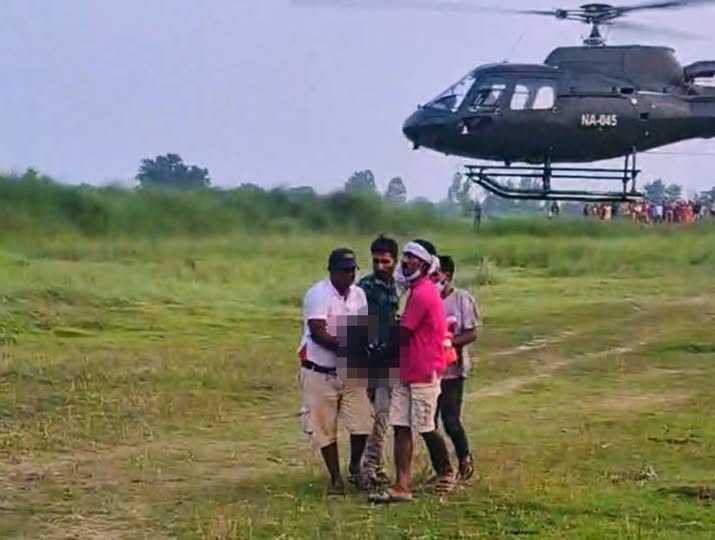 सेनाको हेलिकप्टरबाट घर पुर्‍याइयो गणेश यादवको शव, आजै अन्त्येष्टि: परिवारसँग सरकारको ८ बुँदे सहमति