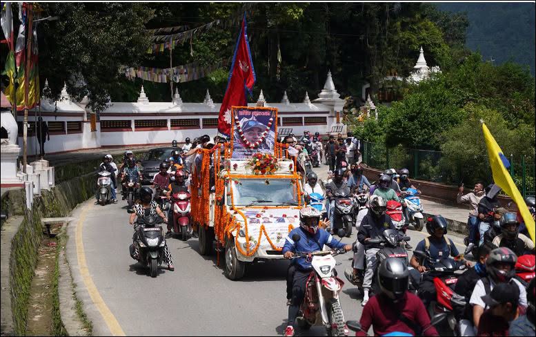 ब्रोड पिकमा ज्यान गुमाएका पर्वतारोही युक्त गुरुङको राजकीय सम्मानसहित अन्त्येष्टि
