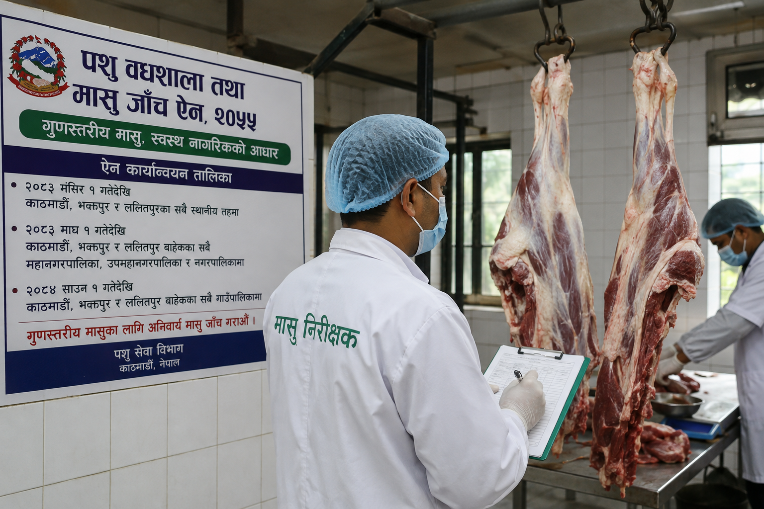 काठमाडौं उपत्यकामा मंसिरदेखि मासु जाँच अनिवार्य, देशभर चरणबद्ध कार्यान्वयन हुँदै