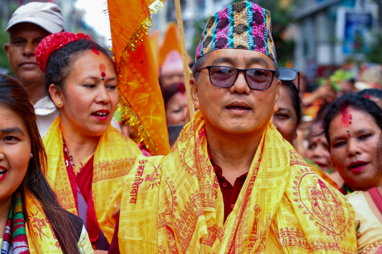 नेपाललाई पुनः सनातन हिन्दू राष्ट्र घोषणा गर्न काठमाडौँमा बृहत् धार्मिक पदयात्रा (तस्विरहरू)