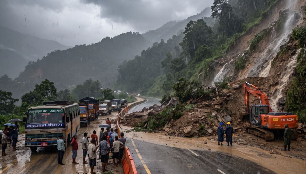 वर्षाका कारण विभिन्न राजमार्ग तथा सडकखण्ड अवरुद्ध