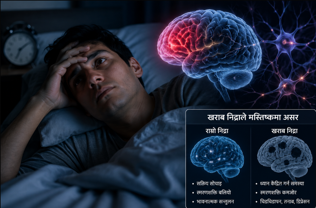 खराब निद्राको असर सबैको मस्तिष्कमा समान हुँदैन: अध्ययन