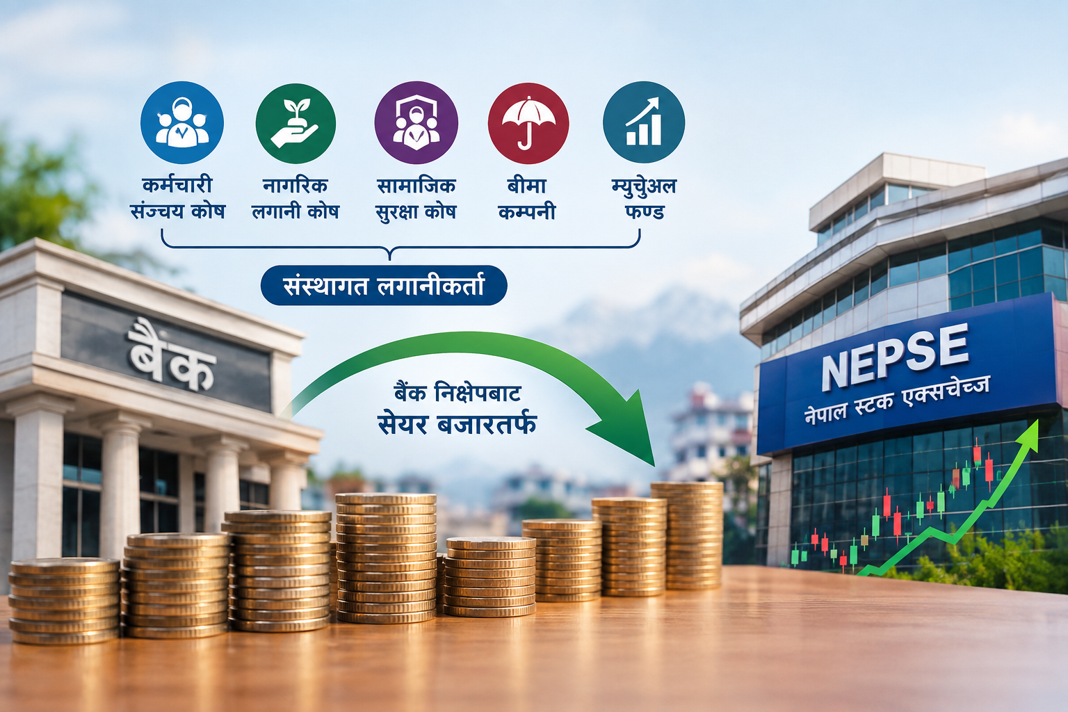 सञ्चय कोषदेखि बीमा कम्पनीसम्मको पैसा सेयर बजारमा ल्याउने सरकारको योजना