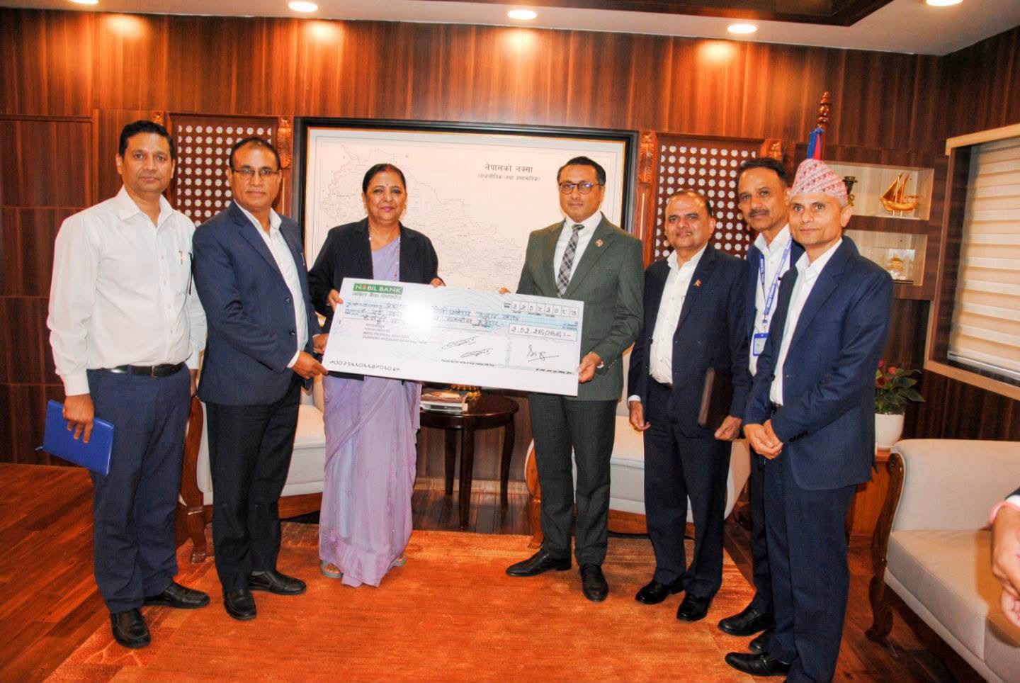 विपद् प्रभावितका लागि नेपाल टेलिकमका कर्मचारीबाट दुई करोड सहयोग