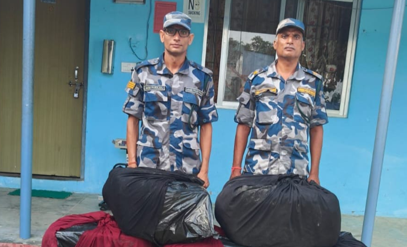 सिरहाको सीमा क्षेत्रबाट १५७ किलोभन्दा बढी गाँजा बरामद, तस्कर फरार