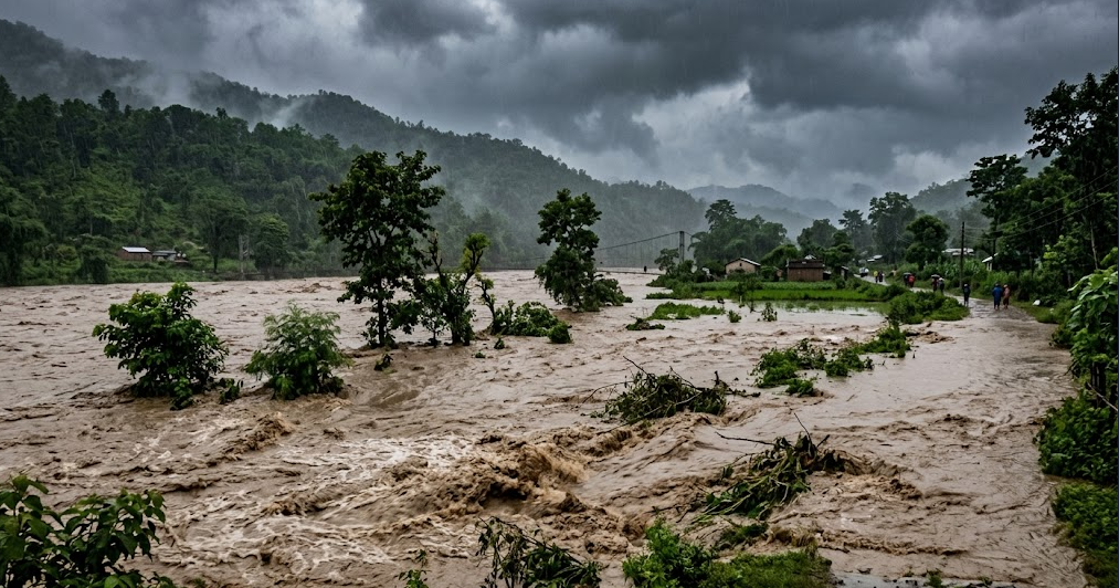 नारायणी र दरमखोलामा बाढीको त्रास: जलसतहले सतर्कता तह पार गरेपछि तटीय क्षेत्रमा उच्च सतर्कताको अपिल