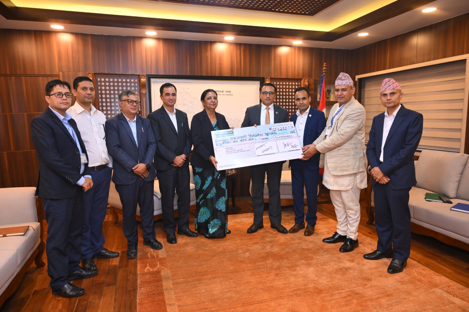 रसुवा बाढीपीडितका लागि नेपाल टेलिकमद्वारा प्रधानमन्त्री उद्धार कोषमा १० करोड सहयोग