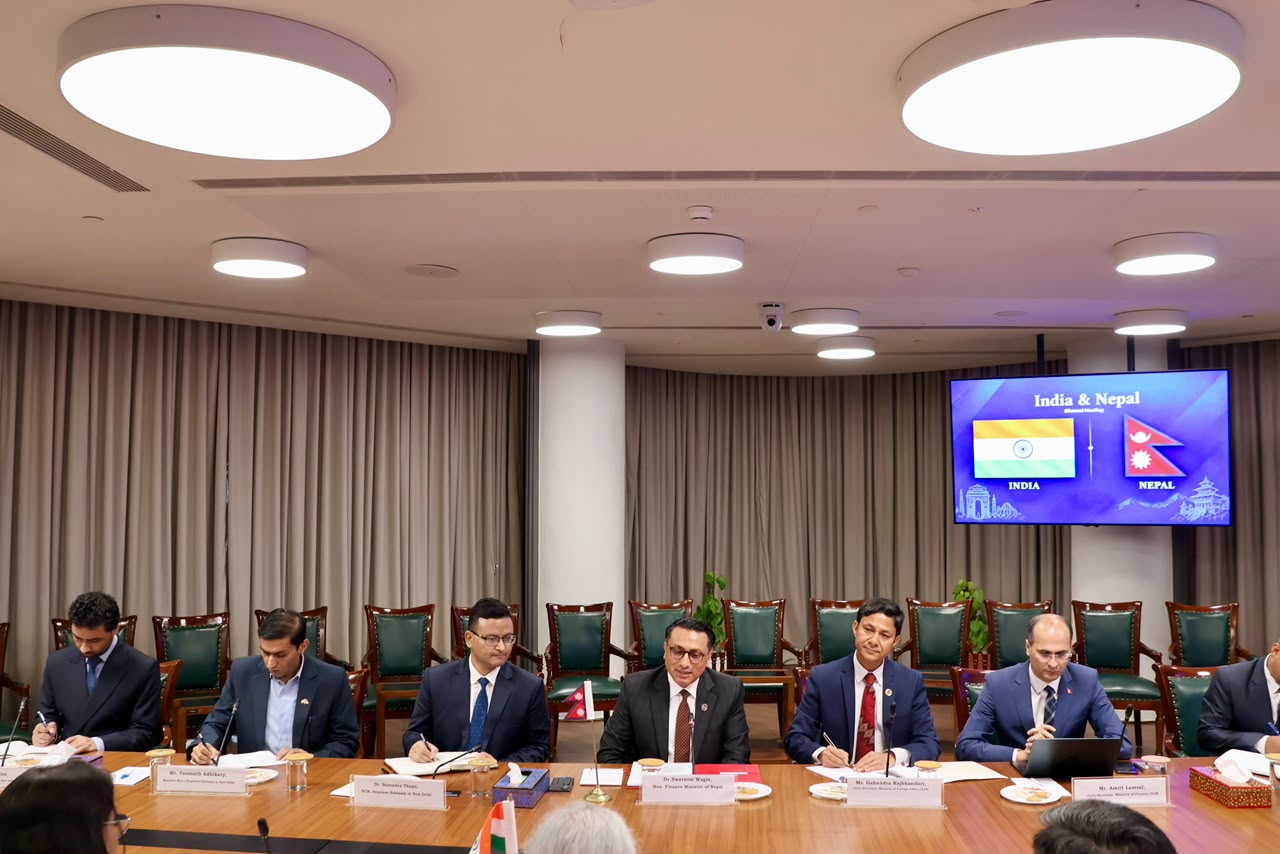 अर्थमन्त्री डा. वाग्ले भारत भ्रमणमा: द्विपक्षीय आर्थिक सम्बन्ध, व्यापार र बाढीपछिको पुनर्निर्माणमा केन्द्रित छलफल
