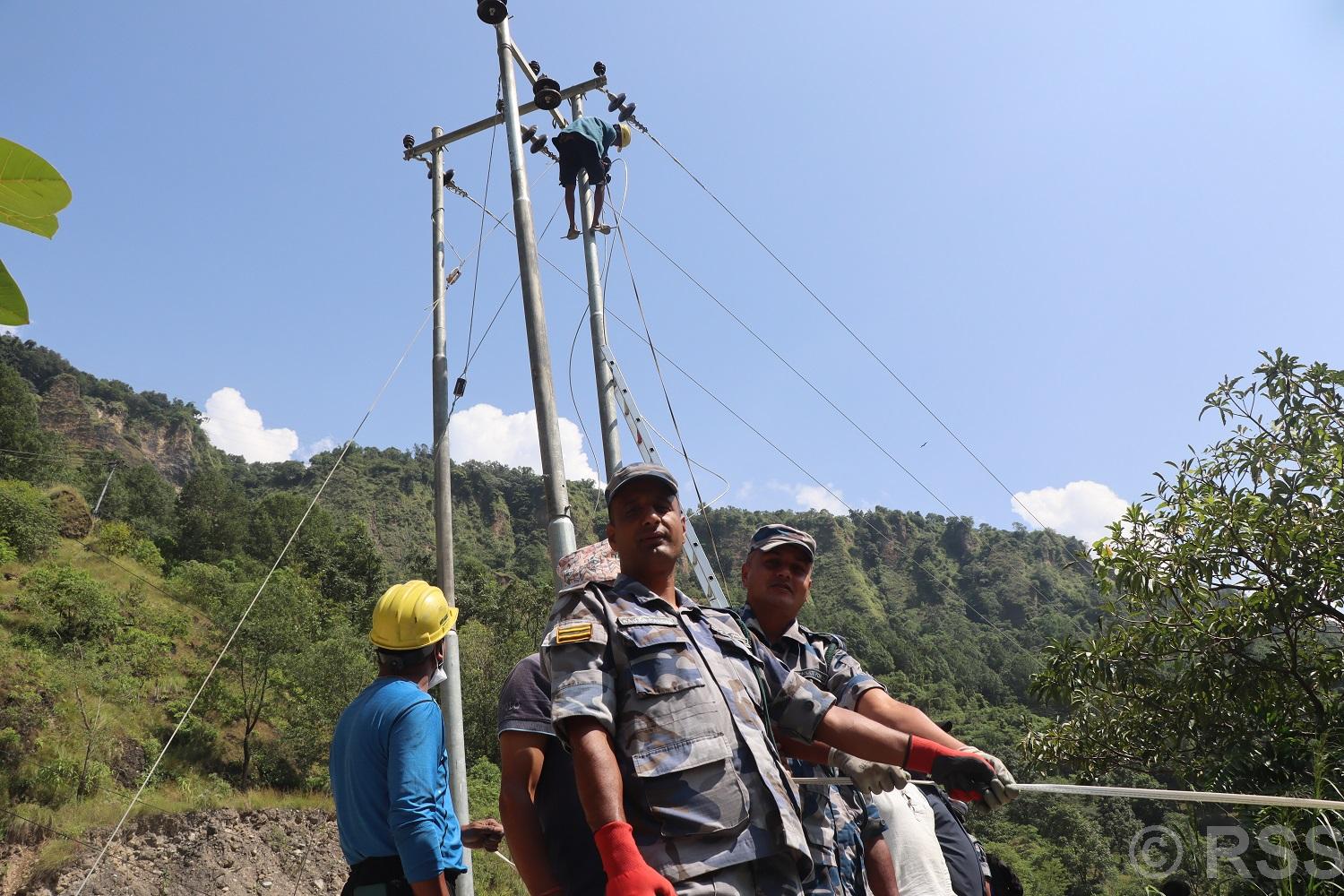 बाढीपहिरो प्रभावित म्याग्दीका सबै क्षेत्रमा विद्युत् आपूर्ति पूर्ववत्