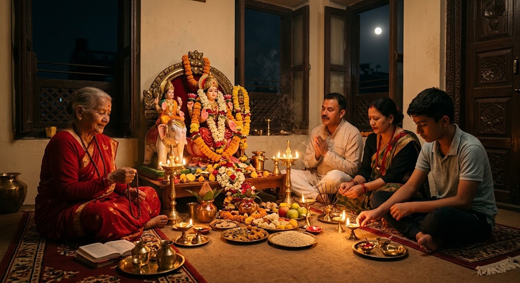 महालक्ष्मीको पूजा आराधनासँगै १५ दिने बडादशैं सम्पन्न, आज रातभर जाग्राम बसिने