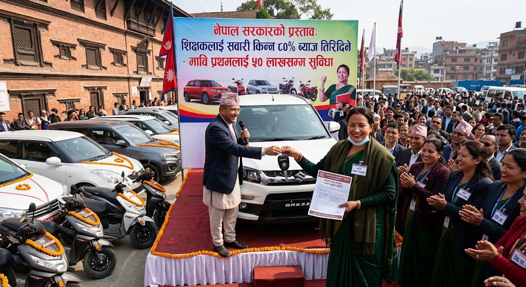 शिक्षकलाई सवारी किन्न ८०% ब्याज तिरिदिने सरकारको प्रस्ताव, मावि प्रथमलाई ५० लाखसम्म सुविधा