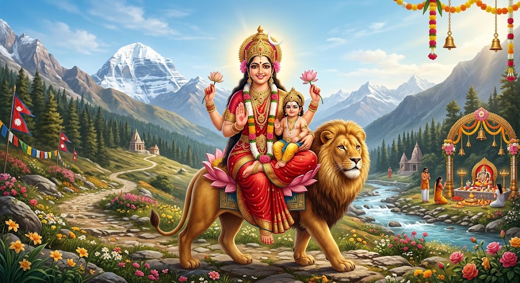नवरात्रको पाँचौं दिन: आज स्कन्दमाताको विधिपूर्वक पूजा आराधना गरिँदै