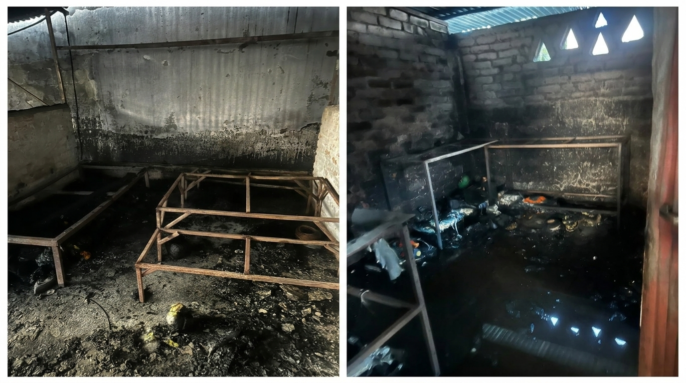बिर्तामोडमा बडी ग्यारेजमा आगलागी हुँदा एक जनाको जलेर मृत्यु