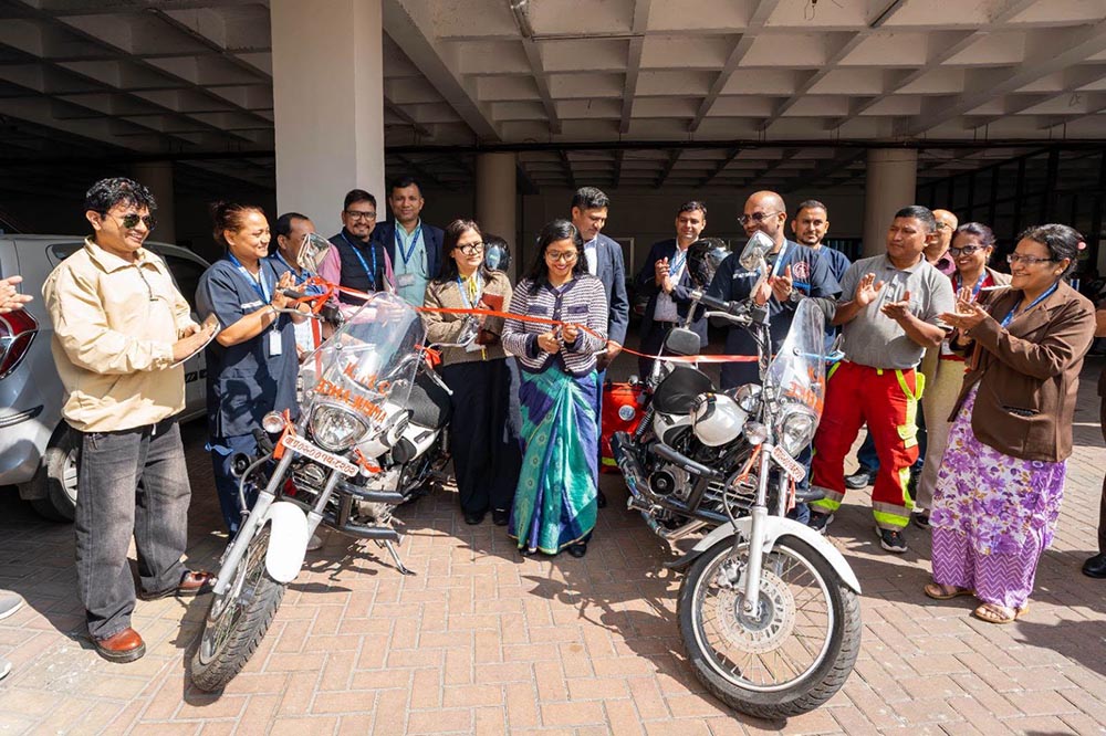 काठमाडौं महानगरपालिकाले सुरु गर्‍यो बाइक एम्बुलेन्स सेवा