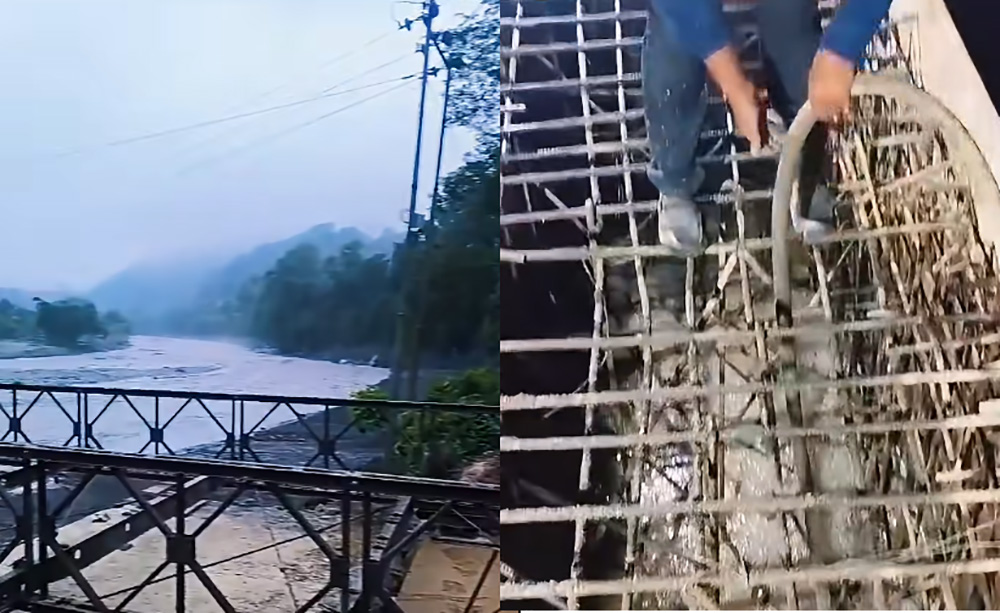 आरुघाट पुलमा बेलिब्रिज जडान अन्तिम चरणमा