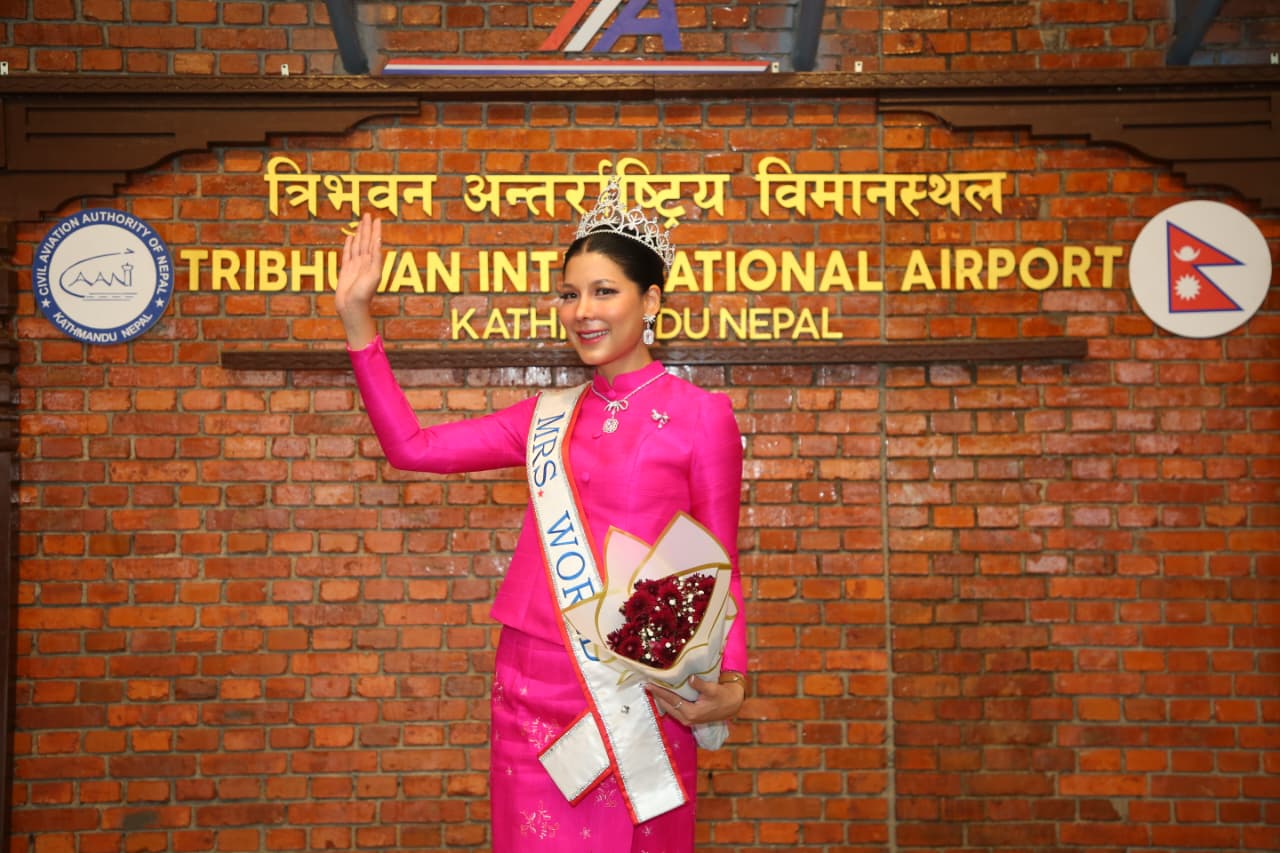 ‘मिसेस नेपाल वर्ल्ड २०२६’ को ग्रान्ड फिनालेमा सहभागी हुन ‘मिसेस वर्ल्ड’ चानिता सिदाकेट नेपालमा (तस्बिरहरू)